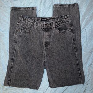PrettyLittleThing High Waisted Straight Gray Jeans